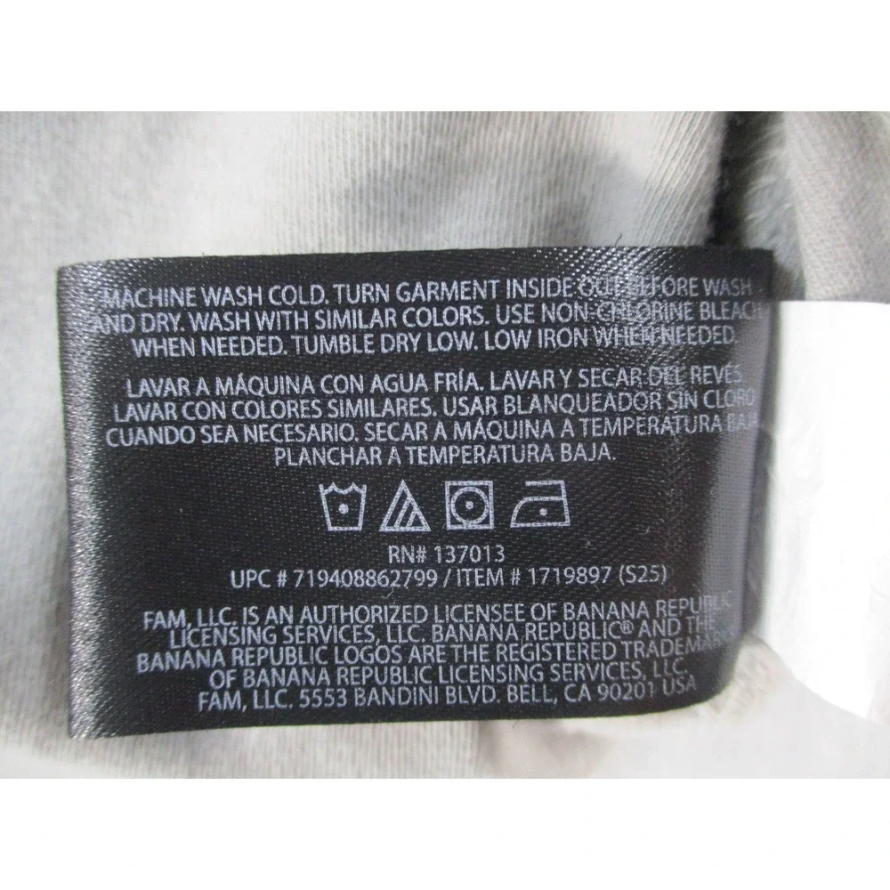 Banana Republic Mens XL Long Sleeve Polo Shirt Gray 100% Cotton‎ 1719897